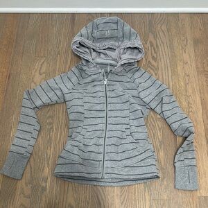 Lululemon Athletica Gray Striped Jacket